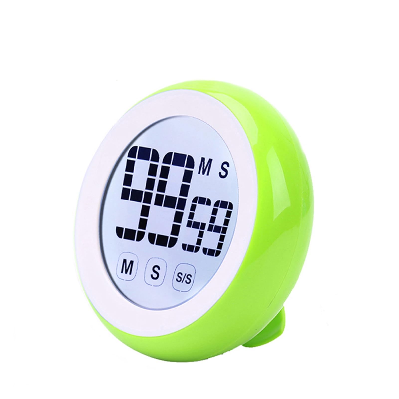 Touch Screen Digital Kitchen Cooking Timer Alarm Clock Countdown Countup Magnetic LCD Reminder Colorful Reliable Efficient(GREEN)