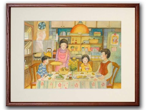 Amazon | 情景画 夕ごはん（坂道なつ）〔アクリル画・水彩画〕/ 絵画