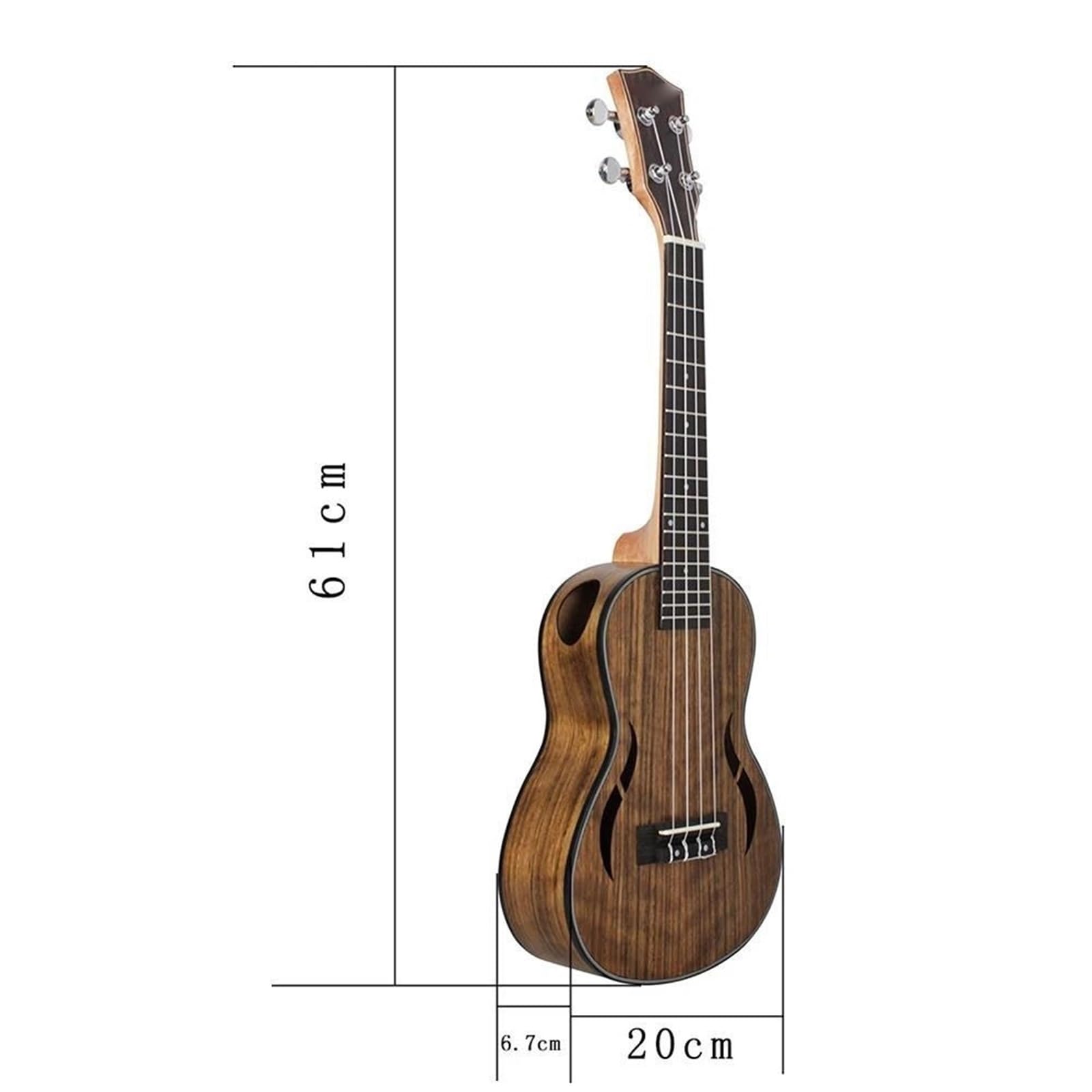 Strumento Ukulele Il Legno Di Noce È Adatto Per Chitarre A Quattro Corde Strumenti A Corda E Ukulele Dimensioni Da Concerto(23 Inch)