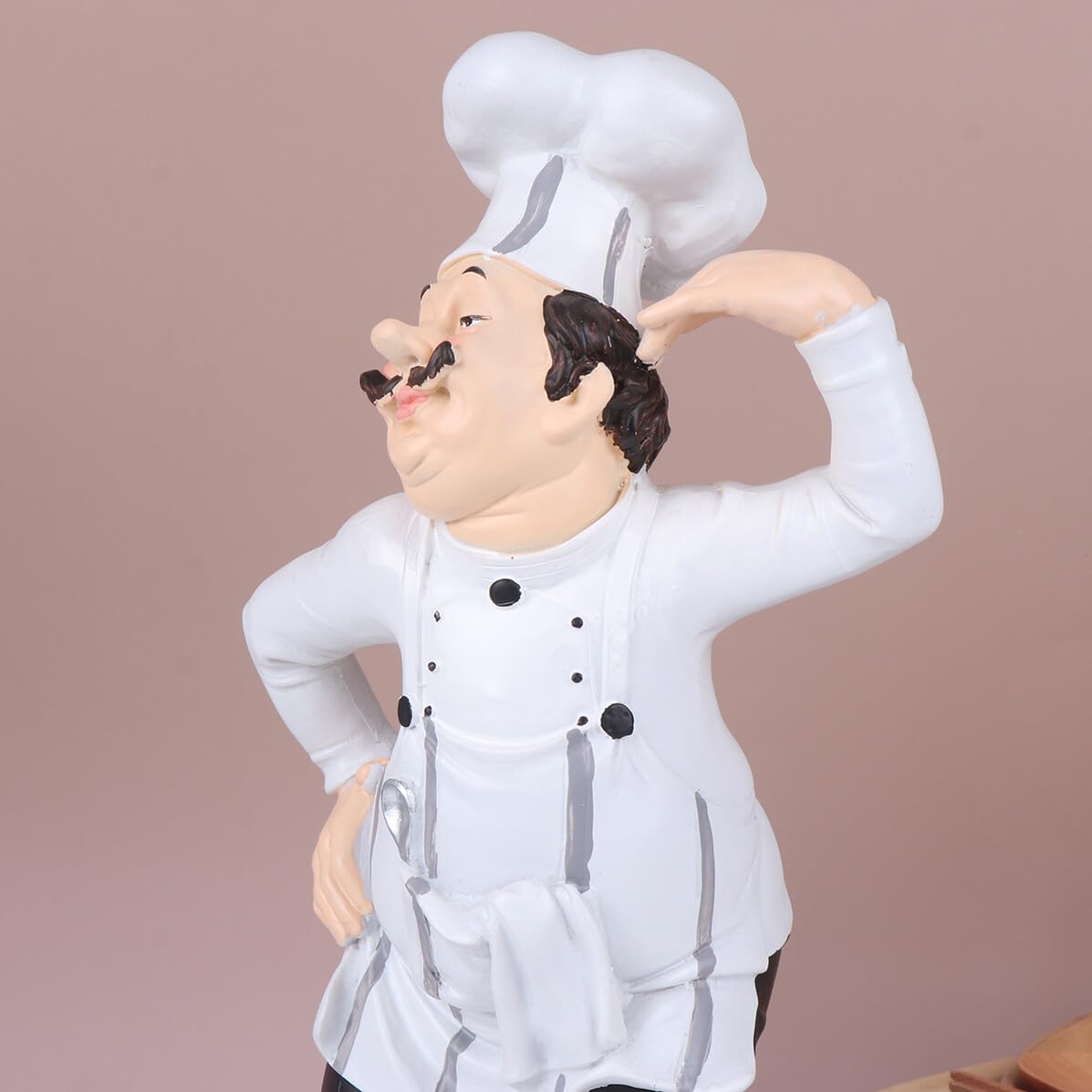 VANZACK Statua Chef in Resina Design Classico Decorazione Cucina Tavolo Casa Ristorante