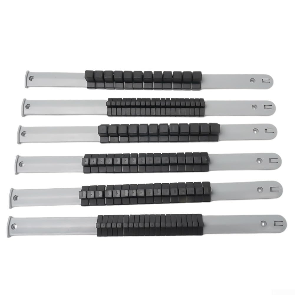 Garage Socket Storage Rack 6pcs Montaggio A Parete Grigio