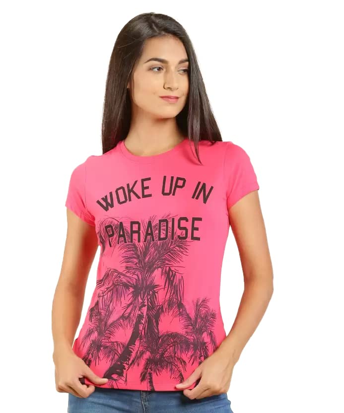 Image of Lyra Women's Cotton Regular Fit T-Shirt