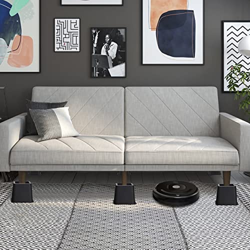 Montihold Bed Furniture Risers 3 Inch, Heavy Duty Bed Lifts In Heights Of 3 Inch, Supports Up To 3300 Lbs, Furniture Risers For Bed, Couch, Desk, Sofa, Chair, Table Legs Extenders (Set Of 6, Black) #TOP6