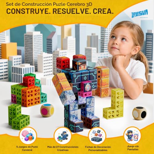 Miniatura 2 de Spatial Soma Cube - Juego de 142 cubos temáticos para niños a partir de 5 años, juguete educativo STEM, material ABS seguro, niños y niñas