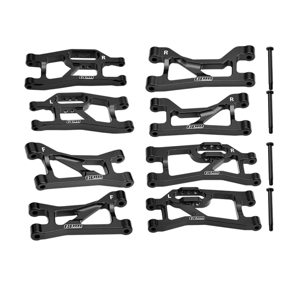 Aluminum 7075 Alloy Front Upper & Lower + Rear Upper & Lower Suspension Arms for Traxxas 1/16 Mini Maxx 4WD RTR Brushless Monster Truck 107154-1