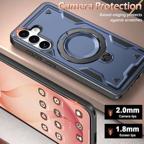 Image of for Samsung Galaxy S26 Plus Case Magnetic with stand, with Mag-Safe, with Screen Protector, Wireless Charging, Shockproof for Samsung S26 Plus 5G Phone Case, Ring Holder Cover for Samsung S26 Plus