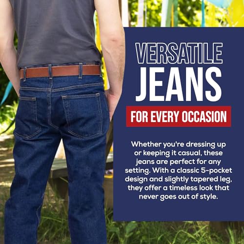 All American Clothing Men's Classic 5-Pocket Jean - Regular Fit, Tapered Leg, Made in USA - 100% American Cotton4