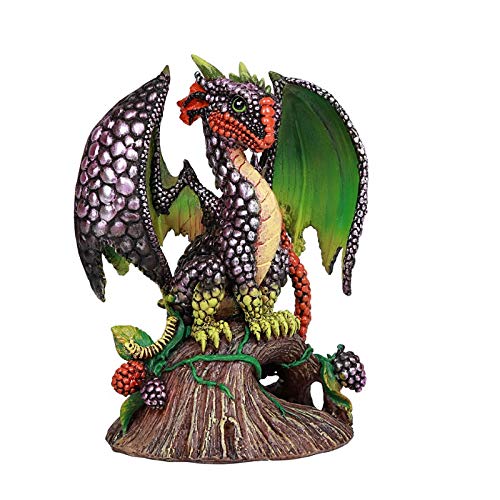 Pacific GiftwareBlackBerry Garden Dragon by Stanley Morrison Home Decor Statue