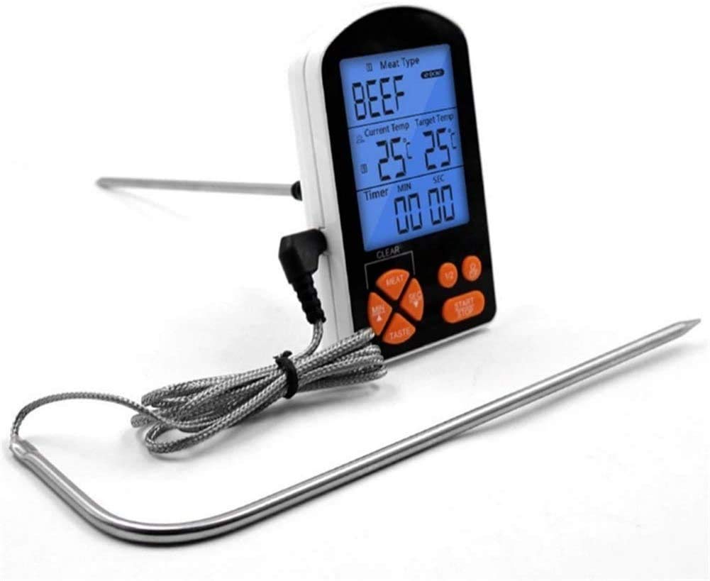 Termometro a Base di Carne istantanea - Termometro Ultra Veloce con retroilluminazione. Termometro alimentatoreDigital per Cucina, Cucina all'aperto, Barbecue e griglia