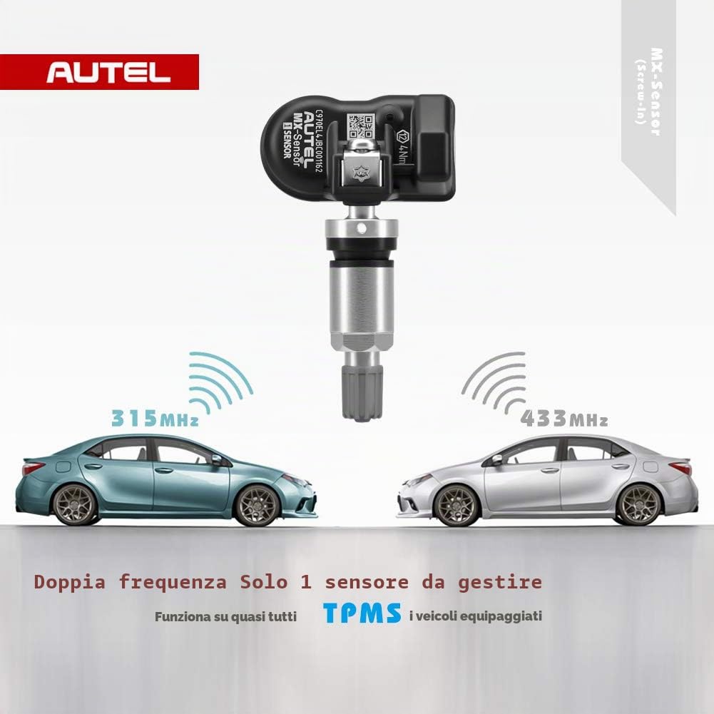 Autel MaxiTPMS MX-Sensor, Un Kit di Strumenti diagnostici TPMS di Nuova Generazione per correggere Il Sistema di monitoraggio della Pressione dei Pneumatici, Un sensore programmabile