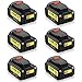 Coolsoul 6Pack 18V 5.0Ah DCB184 Li-ion batteria di ricambio per Dewalt 20V Max batteria DCB200 DCB180 DCB181 DCB182 DCB184 DCB201 DCB205 DCB200-2… (6Pack, 18V 5.0Ah)