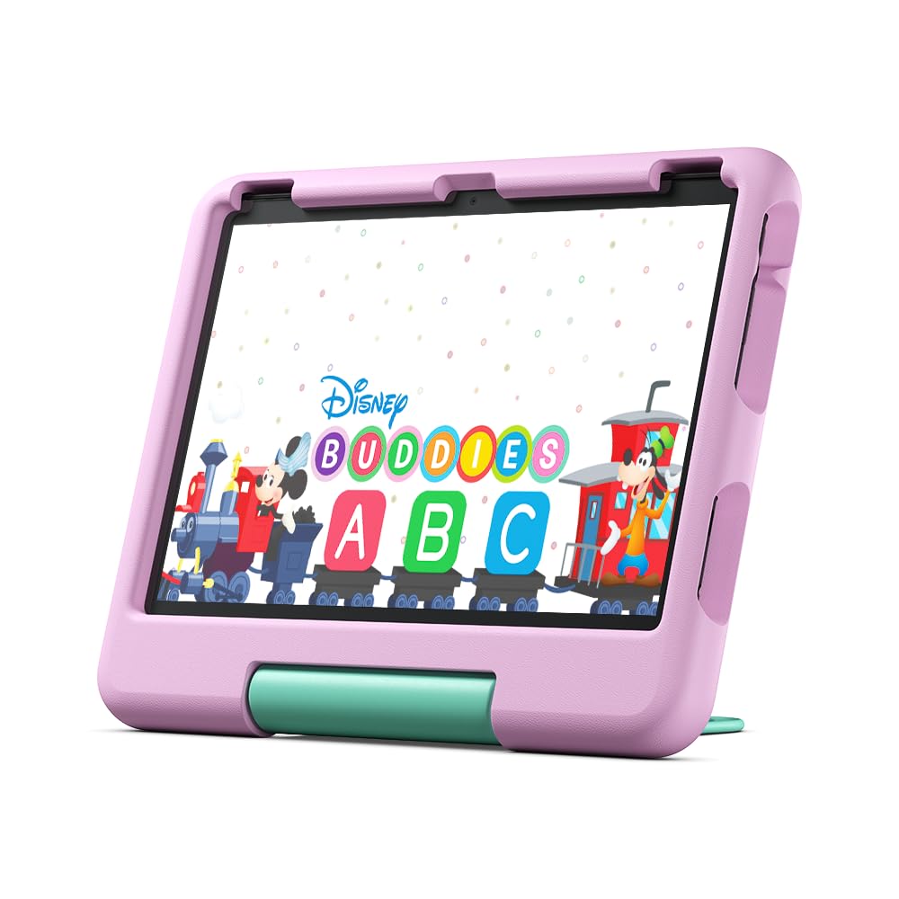 Amazon Fire HD 10 Kids tablet (newest model), ages 3-7, Parental controls, ad-free content, bright 10.1" screen, 32 GB, Pink