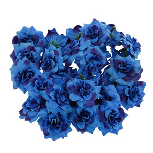 Angoily Fiori finti sfusi, 50 pezzi, rose blu