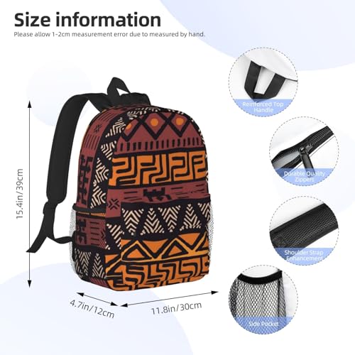African Tribes Laptop Backpack African Art Backpack Bag With Adjustable Shoulder Straps4