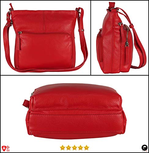 Image of Genuine Leather Crossbody Purse and Handbags - Crossover Bag Over the Shoulder Women | Genuine Leather