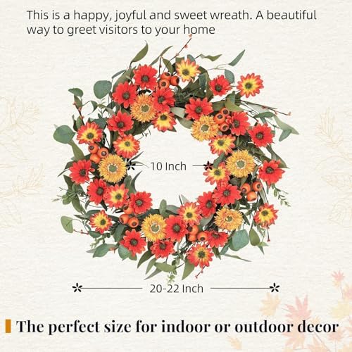 Fall-Wreath-for-Front-Door-20-22-Inch-Autumn-Wreaths-with-Floral-Chrysanthemum-Farmhouse-Fall-Orange-Wreaths-Decorations-for-Harvest-Thanksgiving-Home-Indoor-Outdoor-Decor Fall Wreath for Front Door 20 22 Inch Autumn Wreaths with Floral Chrysanthemum Farmhouse Fall Orange Wreaths Decorations for Harvest Thanksgiving Home Indoor Outdoor Decor
