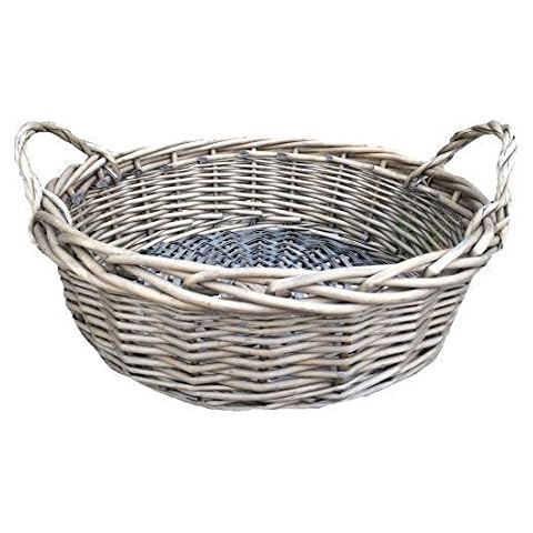 Red Hamper Large Antique Wicker Tray Cover