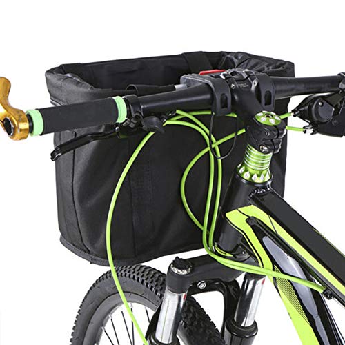 EATAN Fahrradkorb, Faltbar Fahrrad vorne Korb, mit Lenkeradapter und Kabellbinder,Abnehmbare Lenkerkorb Tasche für Kleiner Hund-Einkaufen-Reisen-Picknick, 34 x 24 x 8 cm