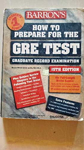 Buy Barrons's How to prepare for the GRE Test 15th edition Book Online ...