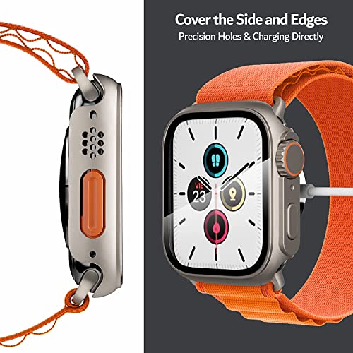 Image of Meyaar Hard PC Case for Apple Watch 42mm Series 3 /2 /1 Case with Screen Protector,[Looks Like Ultra Protector] 42mm Ultra Upgrade Case Tempered Glass Protective Cover for iWatch 3,2,1 (42mm)
