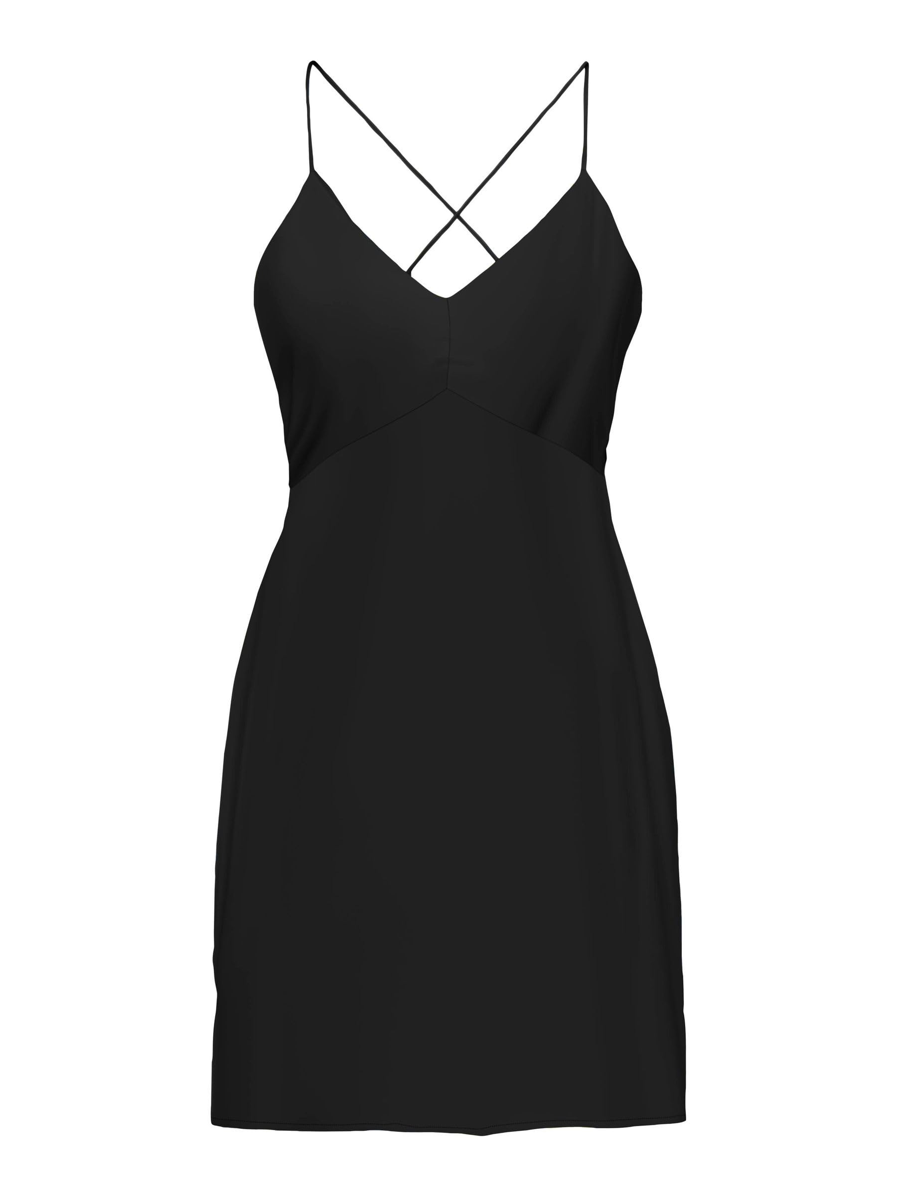 ONLY Women's Onljane Life S/L Janice Dress Ptm, Black, XS