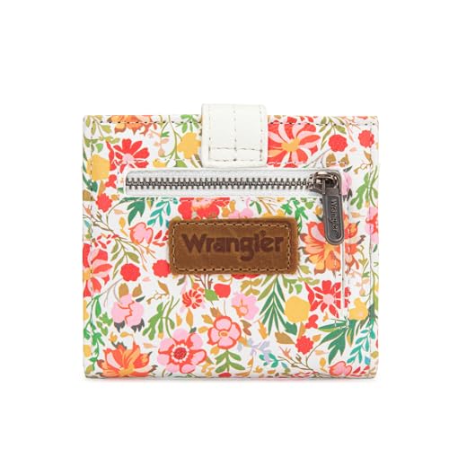 Image of Montana West X Wrangler Small Wallets for Women Flower Bifold Card Wallet With RFID Lining and Zipper Coin Pocket