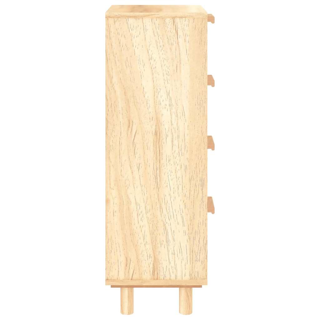 vidaXL Buffet Armoire de Rangement Organisateur de Maison Meuble de Salle de Séjour Intérieur Marron 40x30x90 cm Bois de Pin Massif et Rotin Naturel
