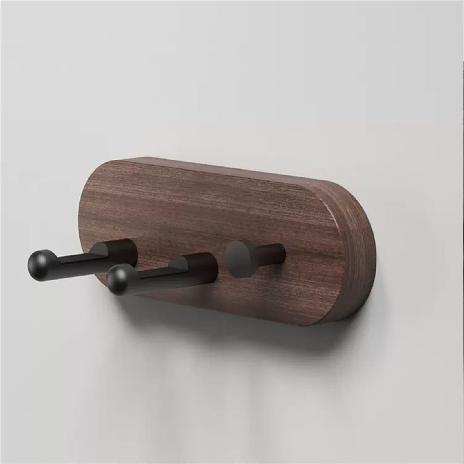 Porta Asciugacapelli Porta-asciugacapelli in Legno massello Staffa for asciugacapelli da Bagno Scaffali semplici montati a Parete Senza Fori Salvaspazio(Brown)