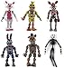 Five Nights At Freddy's Fnaf Toys, leuchtende Bonnie Foxy Freddy Fazbear Mangle Puppe PVC Action-Spielzeugfiguren mit beweglichen Gelenken (6 Stück)