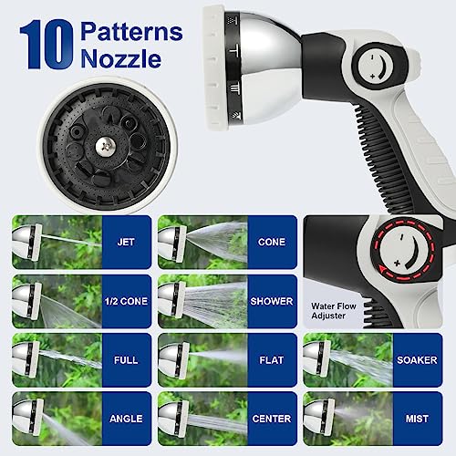 Retractable Garden Hose Reel by BSTOKCAM, 1/2" x100 ft Heavy Duty Water Hose Reels Automatic Rewind Storage, Self Wind Hose and Reel Holder Outdoor Organizer, Nozzle Included