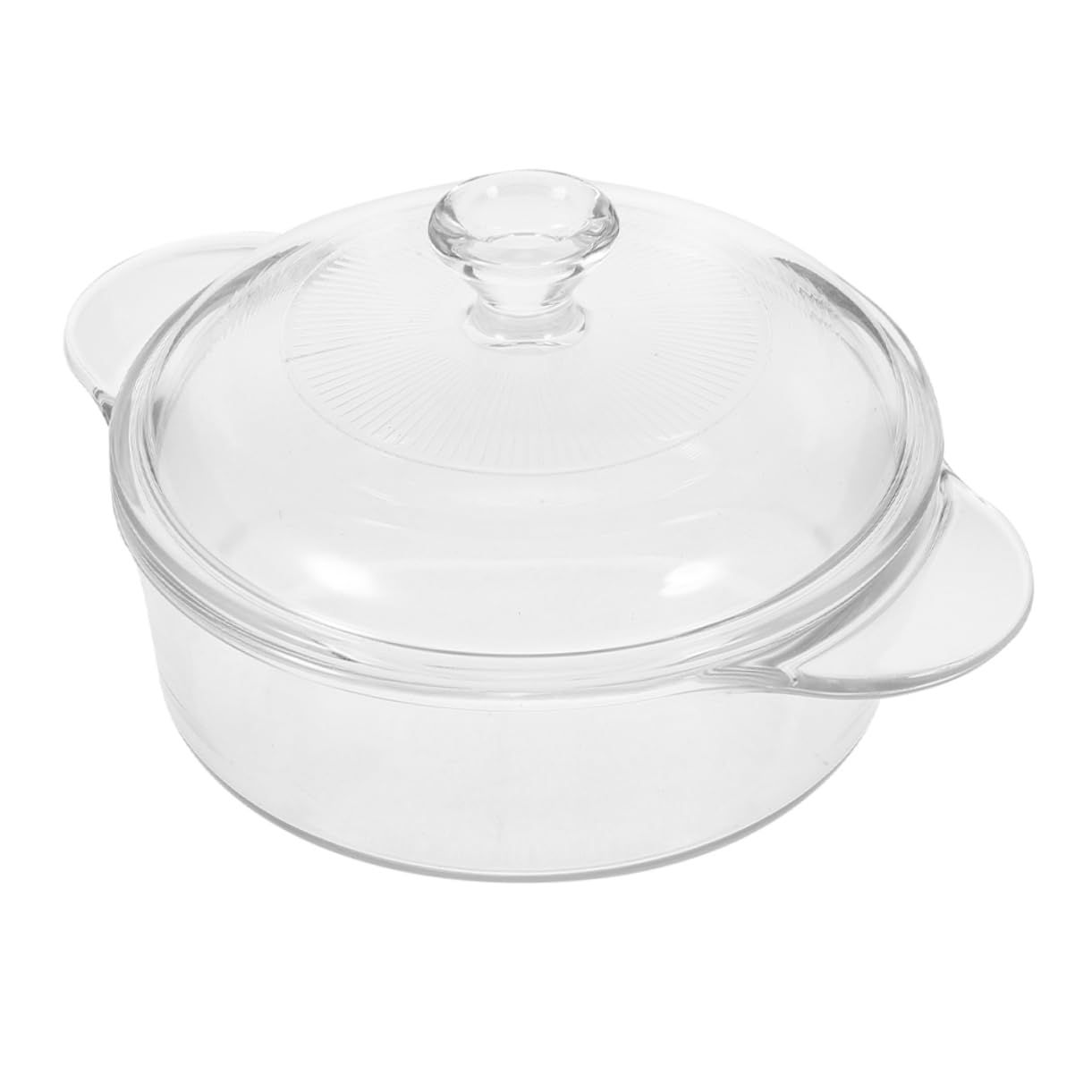 Cuenco de Vidrio Resistente al Calor de 1.7l con Tapa, Fácil de Limpiar y Apilable para Guardar Alimentos y Servir Ensaladas en Casa