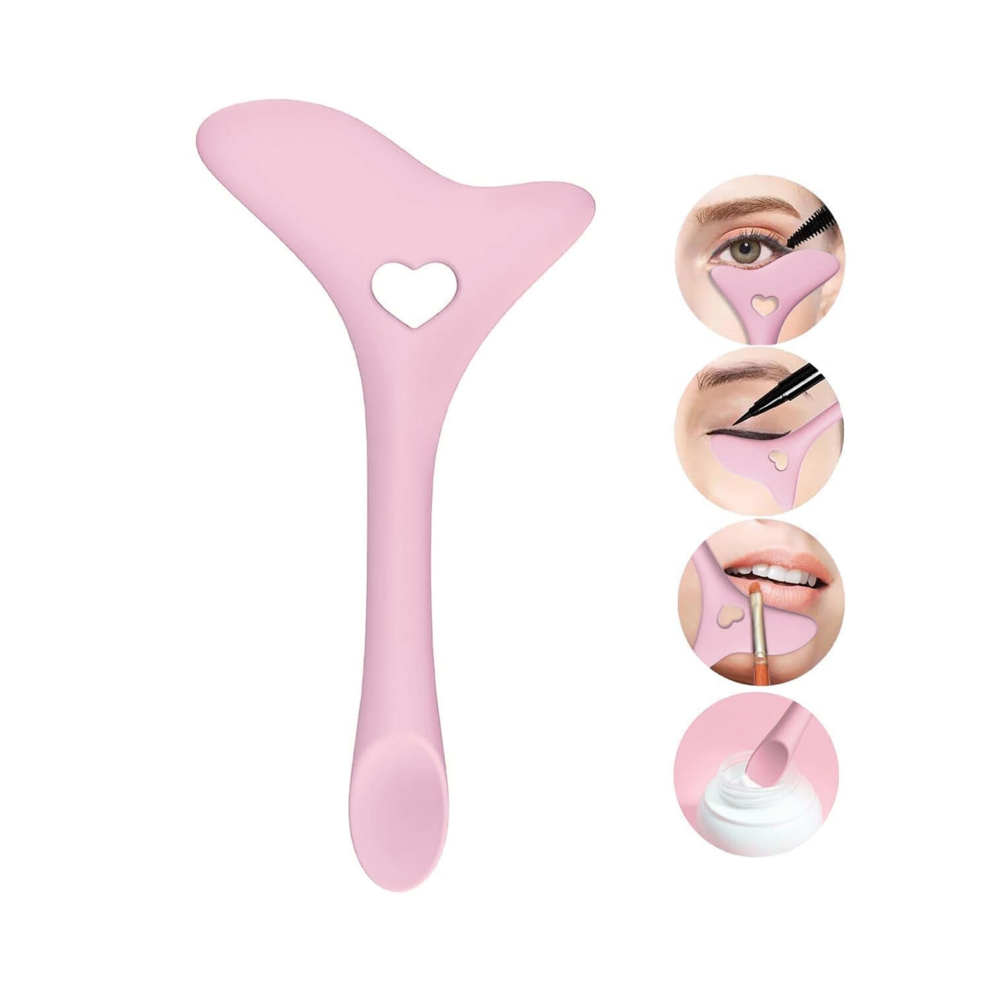 HUDA GIRL 4 in 1 Multipurpose Silicone Applicator for Eyeliner Shaper and Wing Eyeliner Applicator - Soft Mascara Shield, Lipstick Assist, Eye Liner Tools for Women-image-47