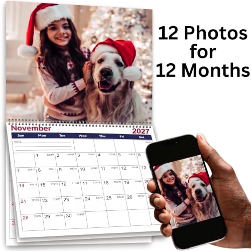 Custom Photo Wall Calendar From July 2026 to June 2027 - Print 13 Memories & Make Your Own Personalized Calendar for Home, Office & Customized in USA