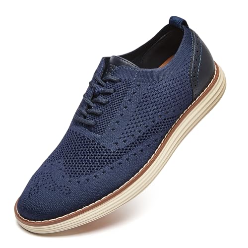 CLOWSE Men's Mesh Dress Sneakers Casual Oxford...