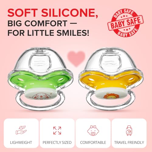 Playtex Baby Binky Orthodontic Pacifier with Air Comfort Shield, Medical Grade Silicone, Orange & Green, 2 Count - Image 4