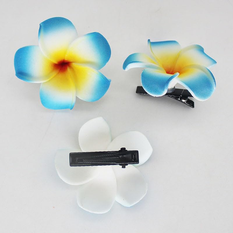 Amazon | 8個 ハイビスカス 髪飾り 花 プルメリア ヘアクリップ 花