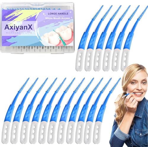 Image of 84PCS Portable Dental Floss Picks,Soft Silica toothpicks,flossers for Adults Teeth Cleaning Tools,interdental Brushes Between Teeth,Disposable Dental Picks