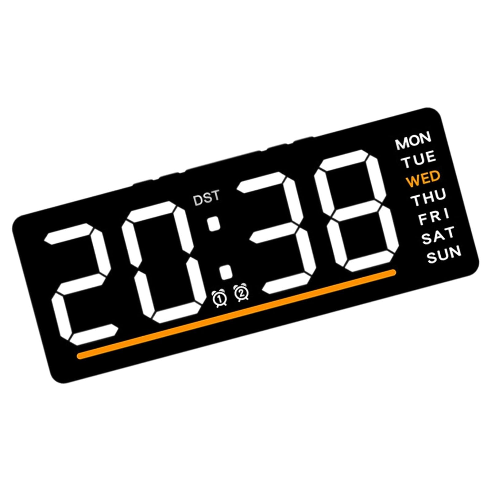 Kaeltsyn Multifunctional LED Alarm Clock with Temperature Calendar Display Quiet for Light Sleepers Lighting Clock