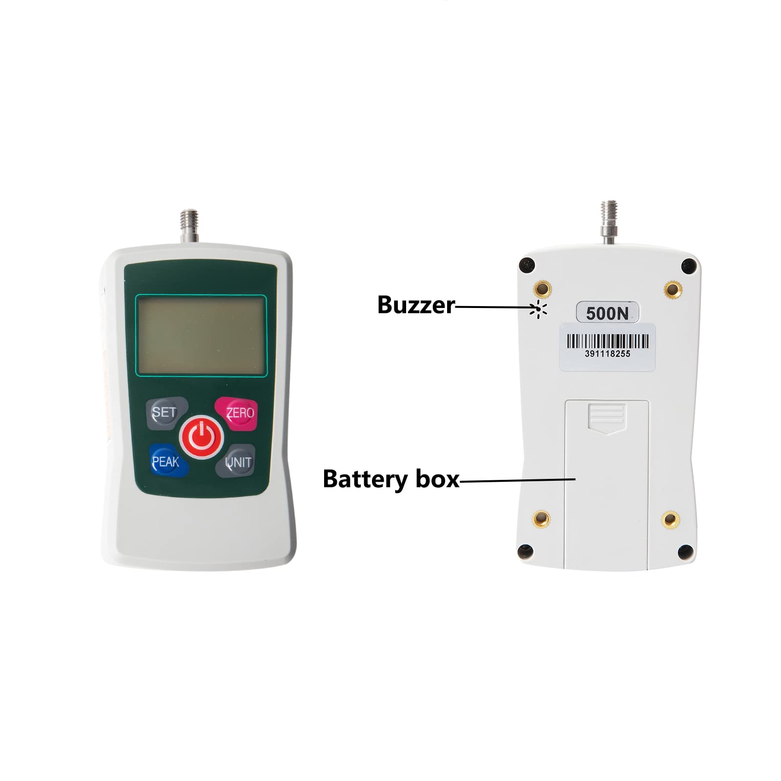 Beslands Misuratore di potenza digitale 500 N portatile, misuratore di pressione e trazione (500 N)