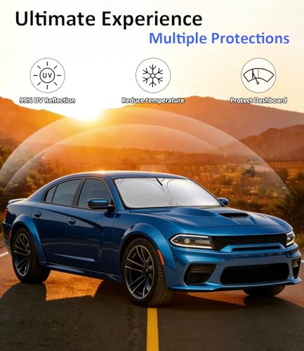 Image of Windshield Sunshades for Charger 2011-2023 Dodge Charger Sun Shade