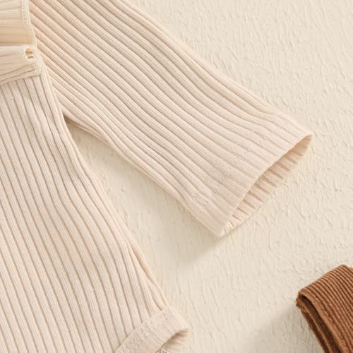 Newborn Baby Girl Clothes Ruffled Long Sleeve Ribbed Romper Suspender Skirt Plaid Tiered Dress Fall Winter Outfit4