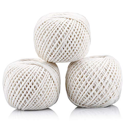 984 Feet Natural White String,Cotton Bakers Twine,Food Safe Cooking String for Trussing and Tying Poultry Meat Making Sausage DIY Crafts and Decoration