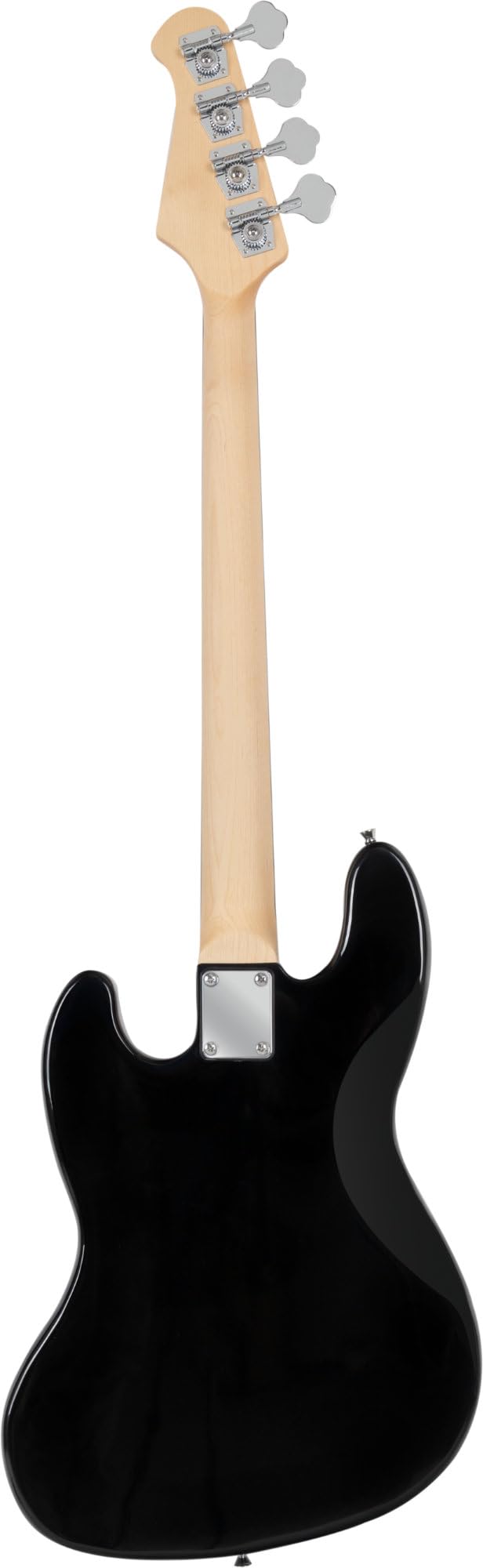 Rocktile Fatboy II E-Bass Set - E-Bass im Jazz-Style mit 2 Single-Coil Tonabnehmern - inkl. Gitarrengurt, Kabel & E-Bass Schule - Schwarz