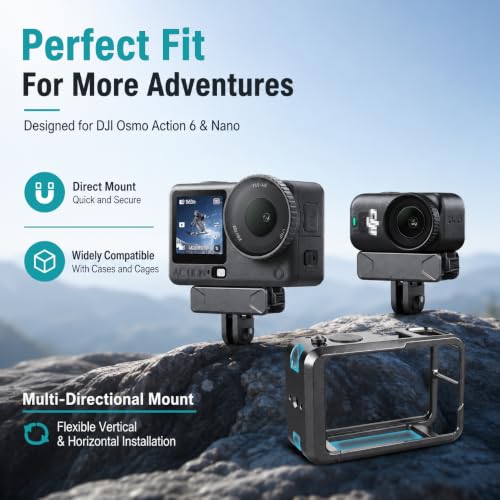 Image of ZORBES Quick Release Mount Adapter for Osmo Action 6 Nano 1 /4 Thread Mount