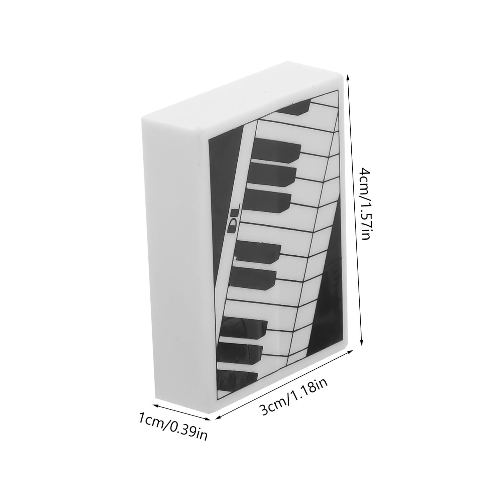 HOMSFOU Piano Shaped Erasers 6 Pack Art Erasers for Drawing Sketching Painting