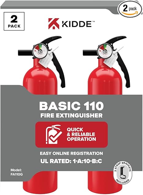 Foto de Kidde Extintor multiusos para el hogar, oficina, dormitorio, residencial, 1A10BC, paquete de 2 (imagen 4)