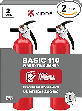 Foto de Kidde Extintor multiusos para el hogar, oficina, dormitorio, residencial, 1A10BC, paquete de 2 (imagen 7)