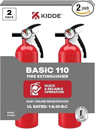 Foto de Kidde Extintor multiusos para el hogar, oficina, dormitorio, residencial, 1A10BC, paquete de 2 (imagen 5)