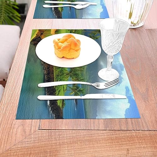 Sets de table tropical hawaïen lavables pour protéger votre mobilier - 8