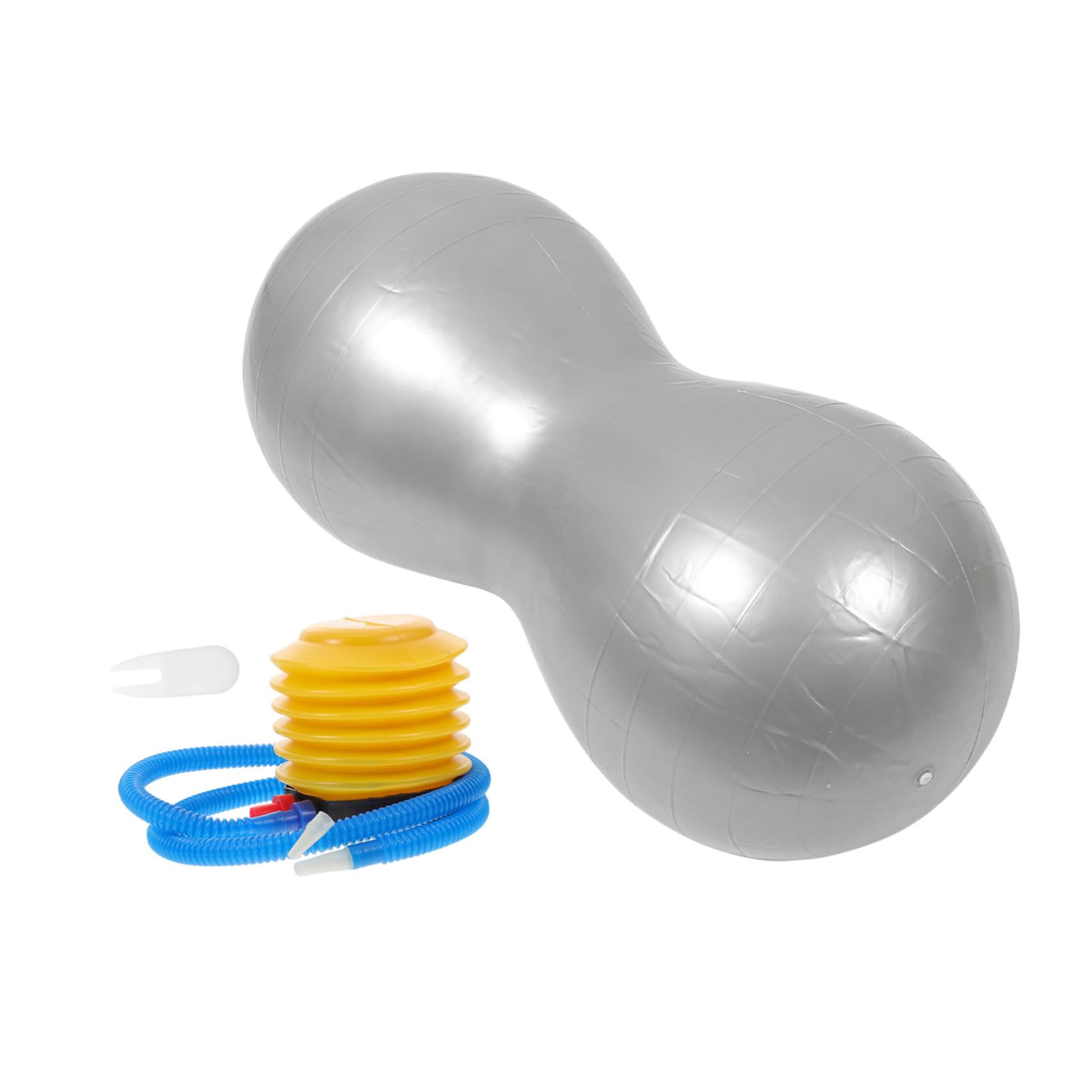 INOOMP Pelota de Masaje de PVC, 1 Juego, Inflador Incluido, Plata